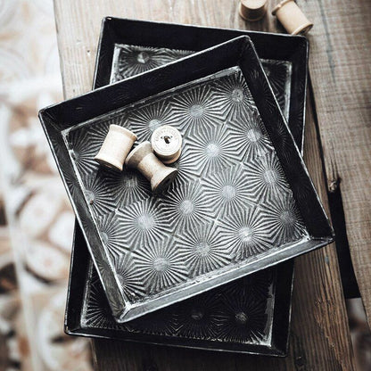 Starlight Series Retro Bread Tray Metal Antique Decorative Display Baking Plates