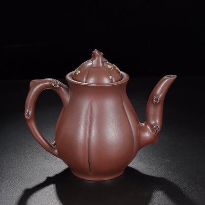 Chinese Yixing Zisha Clay Handmade Exquisite Teapot（梅香套具 底款：金鼎商标）