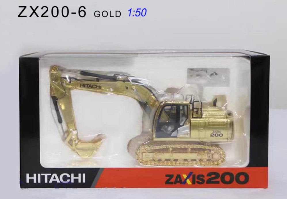 1:50 ZAXIS200-6 Excavator Construction Machine Equipment Diecast Model Gold