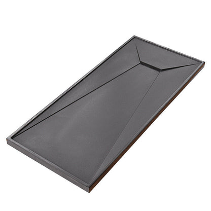 Tea Tray Water Draining Weighted Black Stone Tea Table Invisible Outlet Tea Boat
