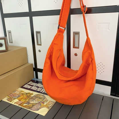 Canvas Fabric Grunge Big Soft Slouchy Hobo Bag Laptop Weekender Side Shoulder