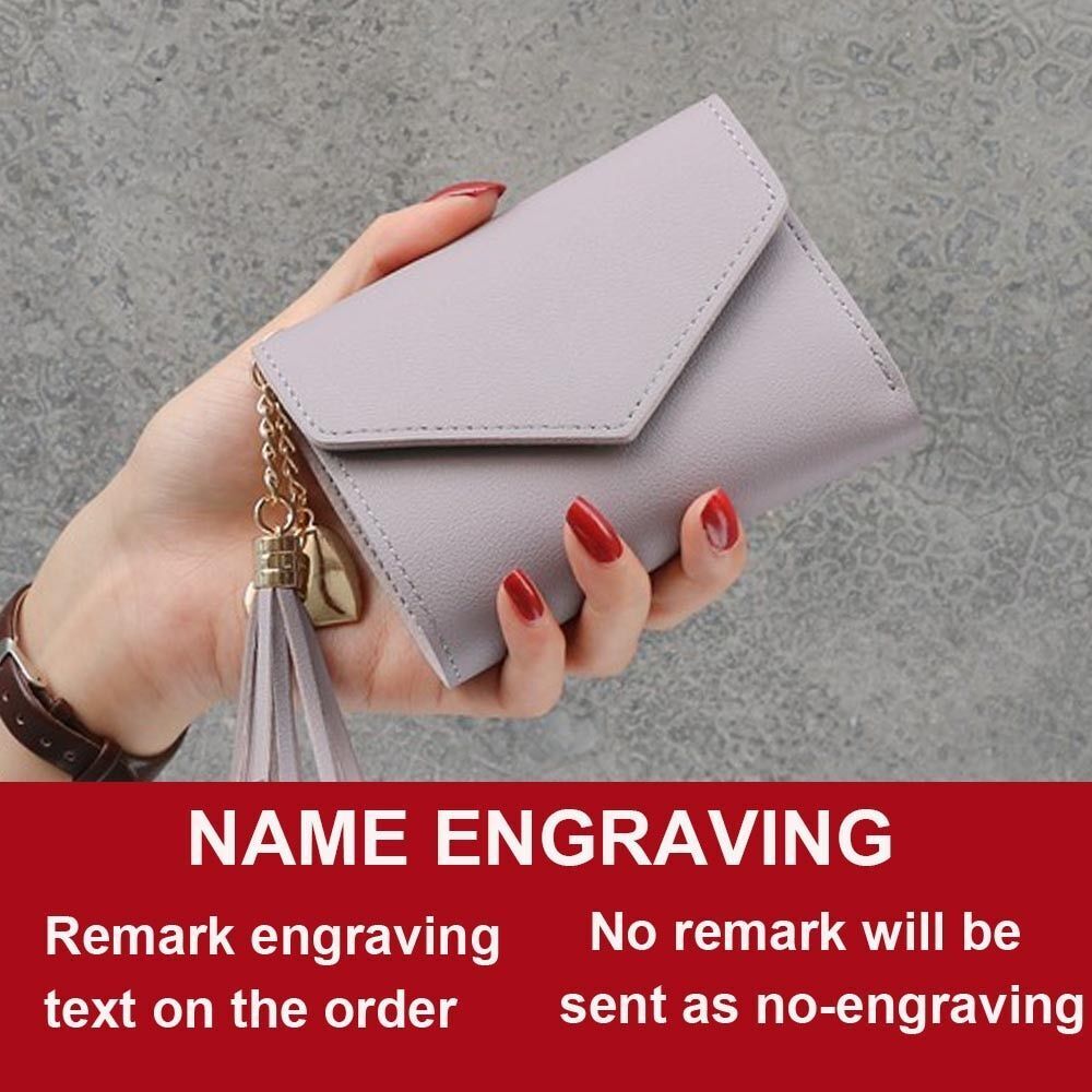 Short Leather Women Wallets Customized Mini Card Holder Purse 11*9*1.5 CM 1 PC
