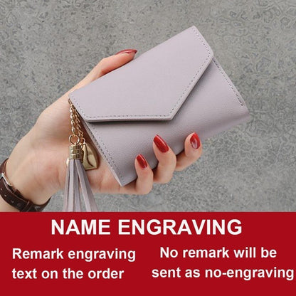 Short Leather Women Wallets Customized Mini Card Holder Purse 11*9*1.5 CM 1 PC