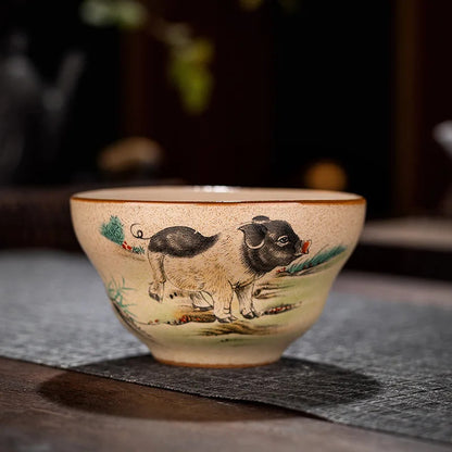 Chinese Zodiac Porcelain Teaware Tea Ceremony Teacup Kungfu Tea-tasting Cup