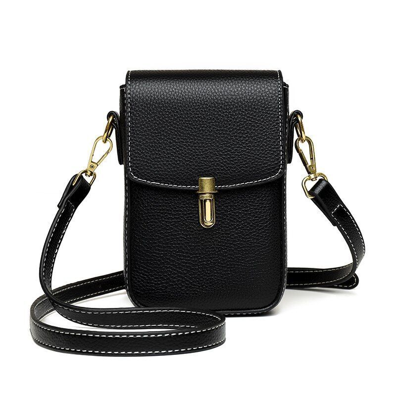 Genuine Leather Bag Mini Messenger Bag Handbag Purse Small Shoulder Purse Cotton