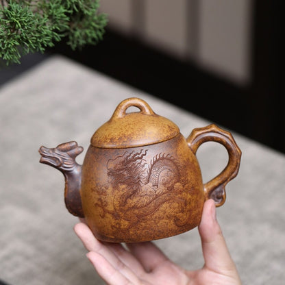 Yixing Zisha Teapot Original High-Fired Duan Clay Soaring Dragon Qinquan Tea Pot