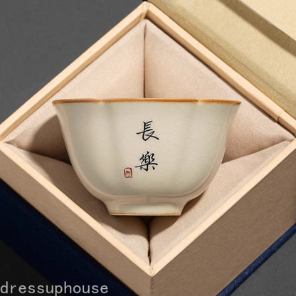 50ML Exquisitely Ru Kiln Tea Cup Ceramics Household Drink Tea Small Tea Bowl