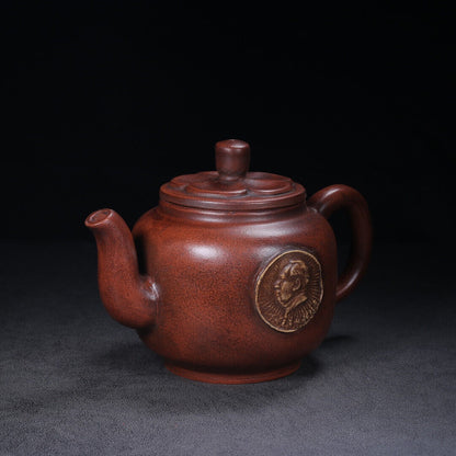 Chinese Yixing Zisha Clay Handmade Exquisite Teapot （文革壶 底款：徐汉棠）