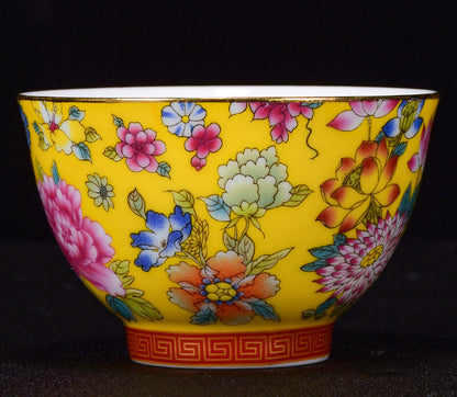 Chinese Tea Cup 100ml Porcelain Under Glaze Dragon Phoenix Master Cup Of Tea New