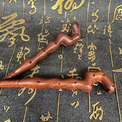 Lightning Ziziphus Wood Seven Star Hairpin Taoist Bun Pin Wood Hair Accessory1pc