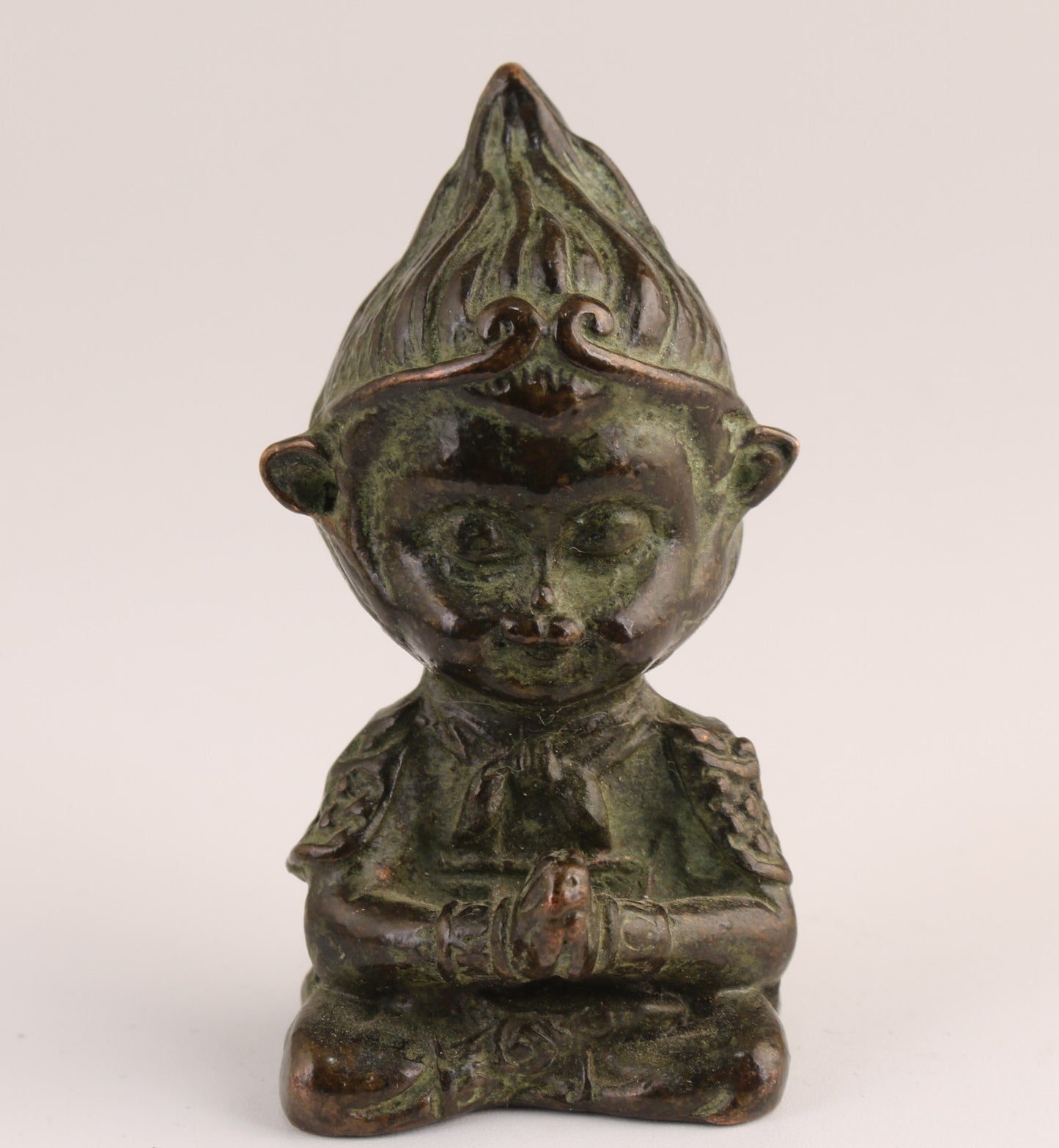 Rare Chinese copper wukong monkey king buddha Statue table decoration tea pet