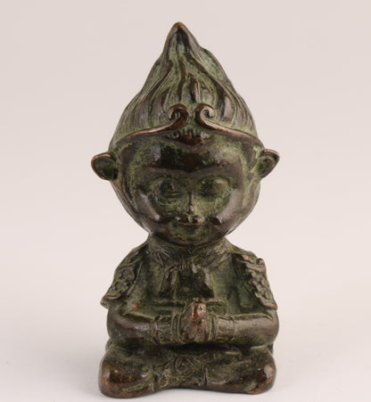 Rare Chinese copper wukong monkey king buddha Statue table decoration tea pet