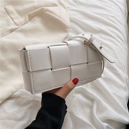 Weave Leather Mini Wallet Luxury Shoulder Bag Fanny Pack Purse Handbag 20*10*5CM