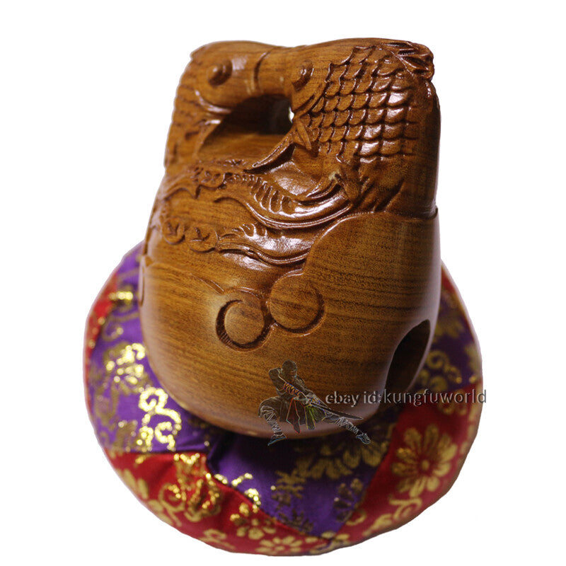 3.5 inch Zen Buddhist Monk Muyu Rosewood Wooden Fish Mokugyo Temple Block Drums