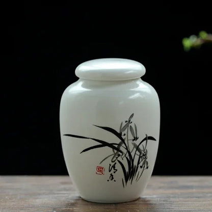 5.1*7.2cm Ceramic Mini Portable Tea Can Facial Mask Powder Can Tourism