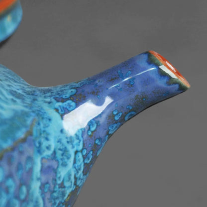 Blue Ceramic Tea Pitcher Pottery Chahai