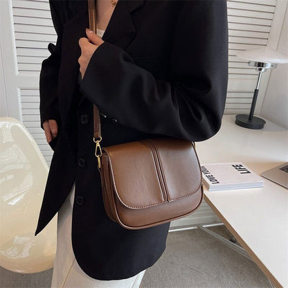 Saddle Crossbody Bags Women Winter Handbags Leather Shoulder Bag