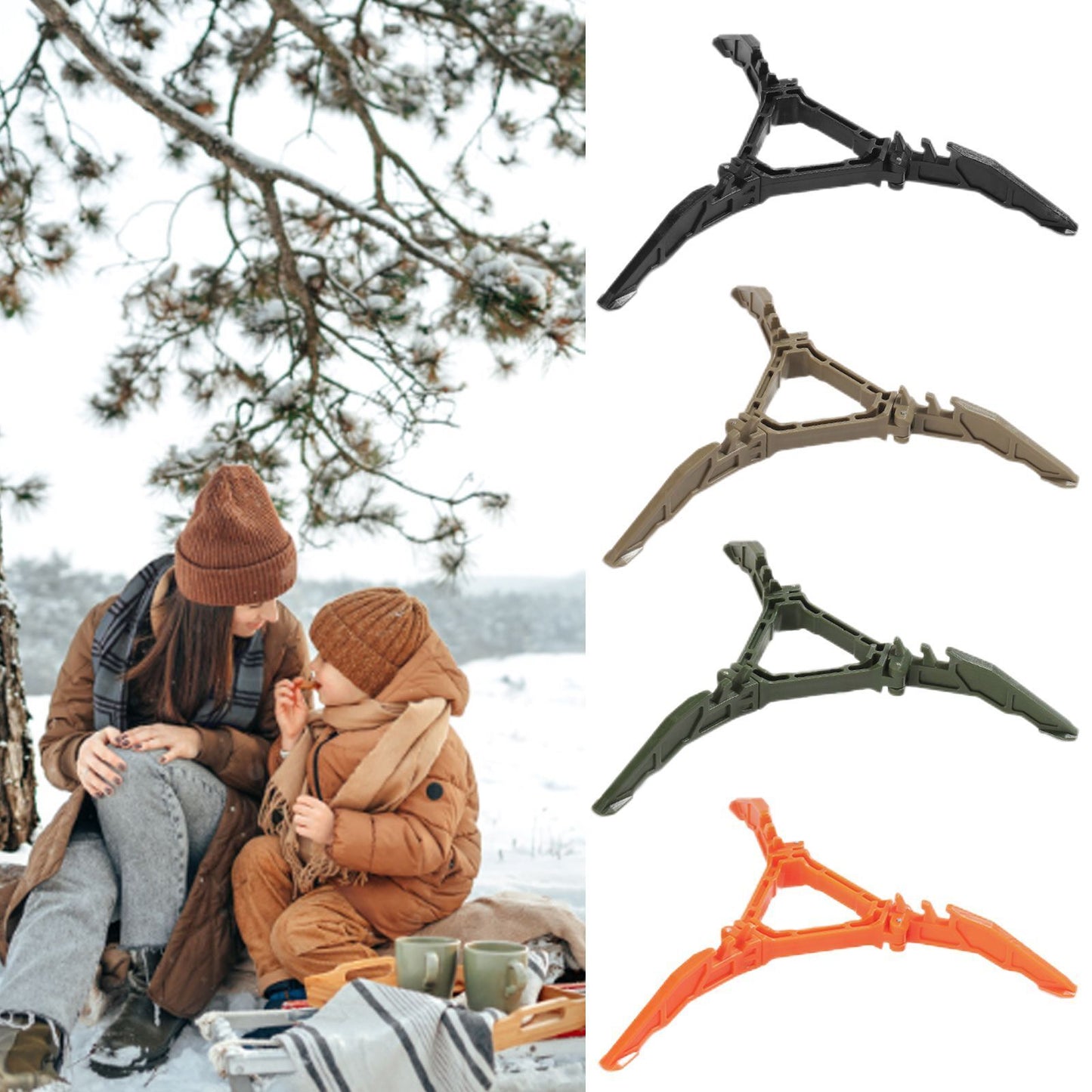 Outdoor Foldable Gas Tank Bracket Gas Canister Stand Camping Stove Tool Bottle