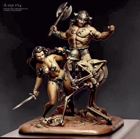 1/24 resin figure model The Battle of the Warriors Unassembled Unpainted
