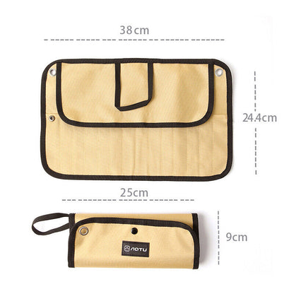 Foldable Outdoor Camping Cutlery Storage Bag Chef Knife Bag Roll Bag Carry Case