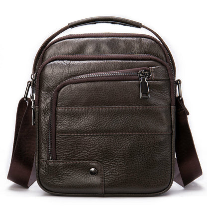100% Genuine Leather Men's Messenger/Shoulder Bag 8" Handbags Crossbody Bags