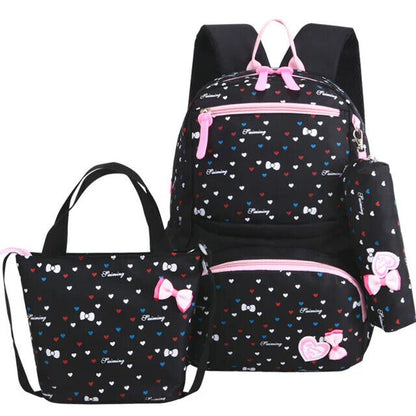3pcs/set School Bag Backpacks Schoolbag Kids Children Girls Bag Student