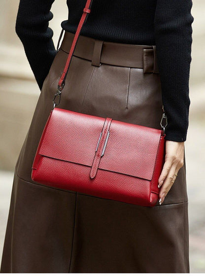 Real Leather Shoulder Bags Solid Crossbody Purse Day Clutch 26*10*16.5 CM Nylon