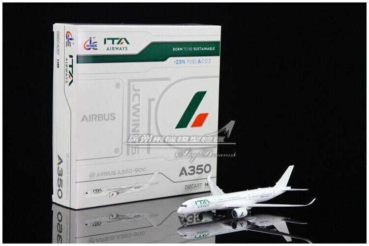 1:400 JC Wings ITA AIRWAYS AIRBUS A350-900 Passenger Airplane Diecast Model