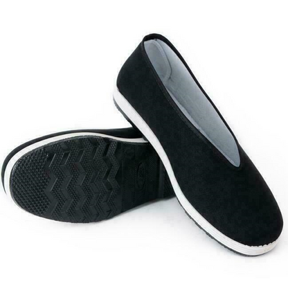 Retro Mens Chinese style Martial Art Kung Fu Cloth Shoes Tai Chi Casual Shoes @