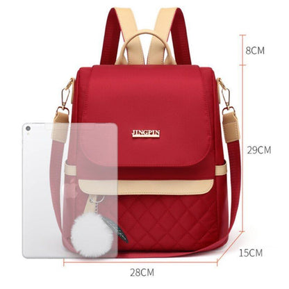 Anti-Theft Travel Oxford Cloth Backpack Shopping Bag Teenager Bookbag 29*28*15CM