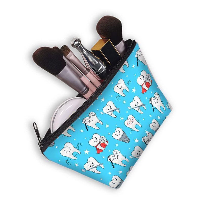 Cartoon Print Cosmetic Case Makeup Bag Organizer Travel Storage Purse 15*13*21CM