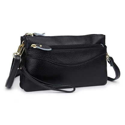 Women's Genuine Leather Bags Cow Leather Clutch Bags Mini Shoulder Bags