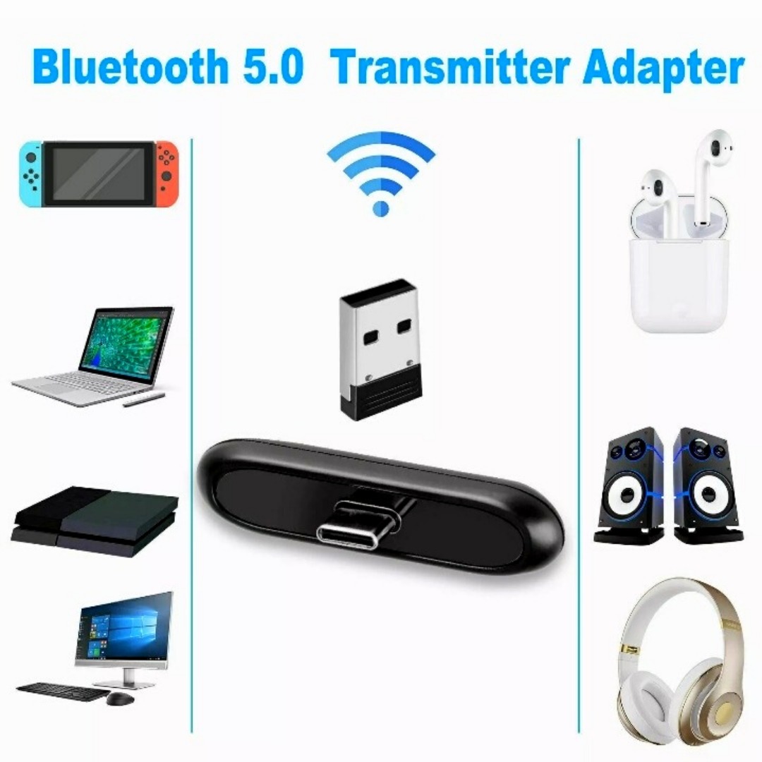 Adaptador Bluetooth de Juegos Receptor de audio para TV Nintendo Switch PS4 PC