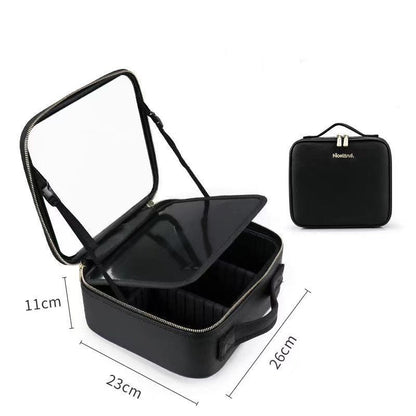 LED Light Cosmetic Bag Mirror Luxury Large Traveling Makeup Purse 26*23*11CM Bag