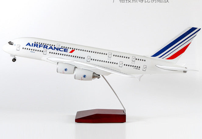 1:160 46CM AIR FRANCE AIRBUS A380 Passenger Airplane Landing Gear Resin Model
