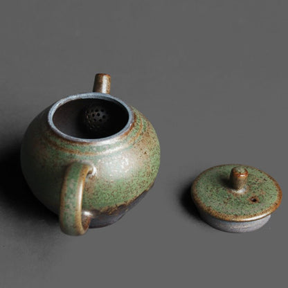 200ml Ceramic Teapots Unique Glazed Gongfu Tea Bronze Green Tea Pot
