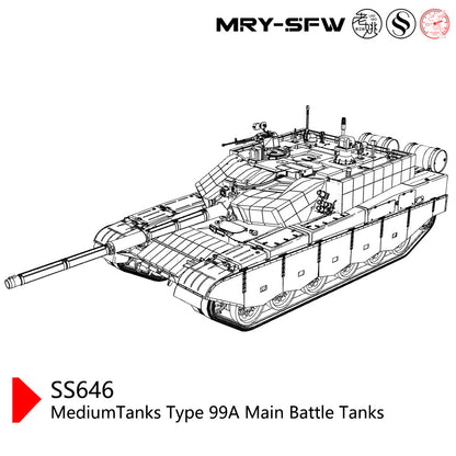 SS350646 1/350Military Model Chnia MediumTanks Type 99A Main Battle Tanks