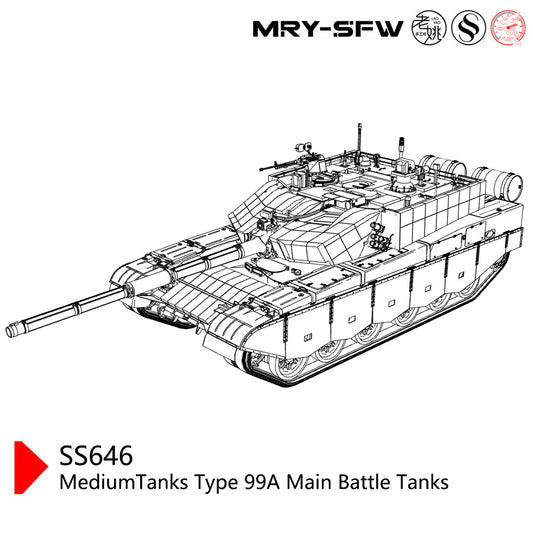 SS350646 1/350Military Model Chnia MediumTanks Type 99A Main Battle Tanks