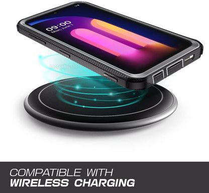 Case For LG V60 ThinQ 5G Clip Belt Stand Rubber Cover / Tempered Glass Protector