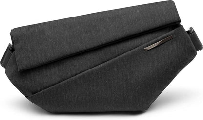 NIID-R1 Mens Large Sling Bag Anti-Theft Waterproof Single Meteorite Black