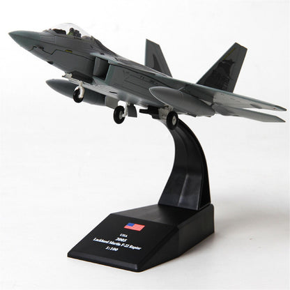 1/100 F-22 Aircraft Model Simulation Raptor Fighter Aviation Military Exhibition