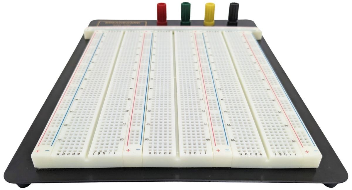 Solderless Breadboard with Aluminum Backplate, 2390 Tie Points, 4 Binding Posts