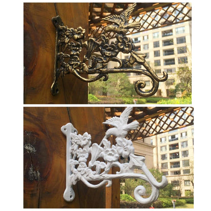 Hanging Plant Bracket Hooks Cast Iron Decorative Flower Basket Wind Chime Hanger
