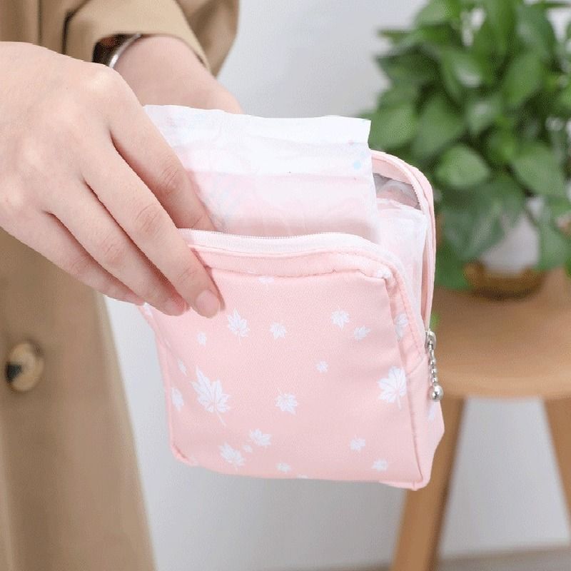 Small Cosmetic Bag Traveling Sanitary Napkin Storage Purse Coin Lipstick Wallet