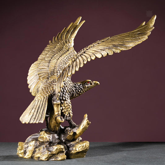 Retro Eagle Sculpture Collectible Craft Statue for Dining Room Desk Entrance