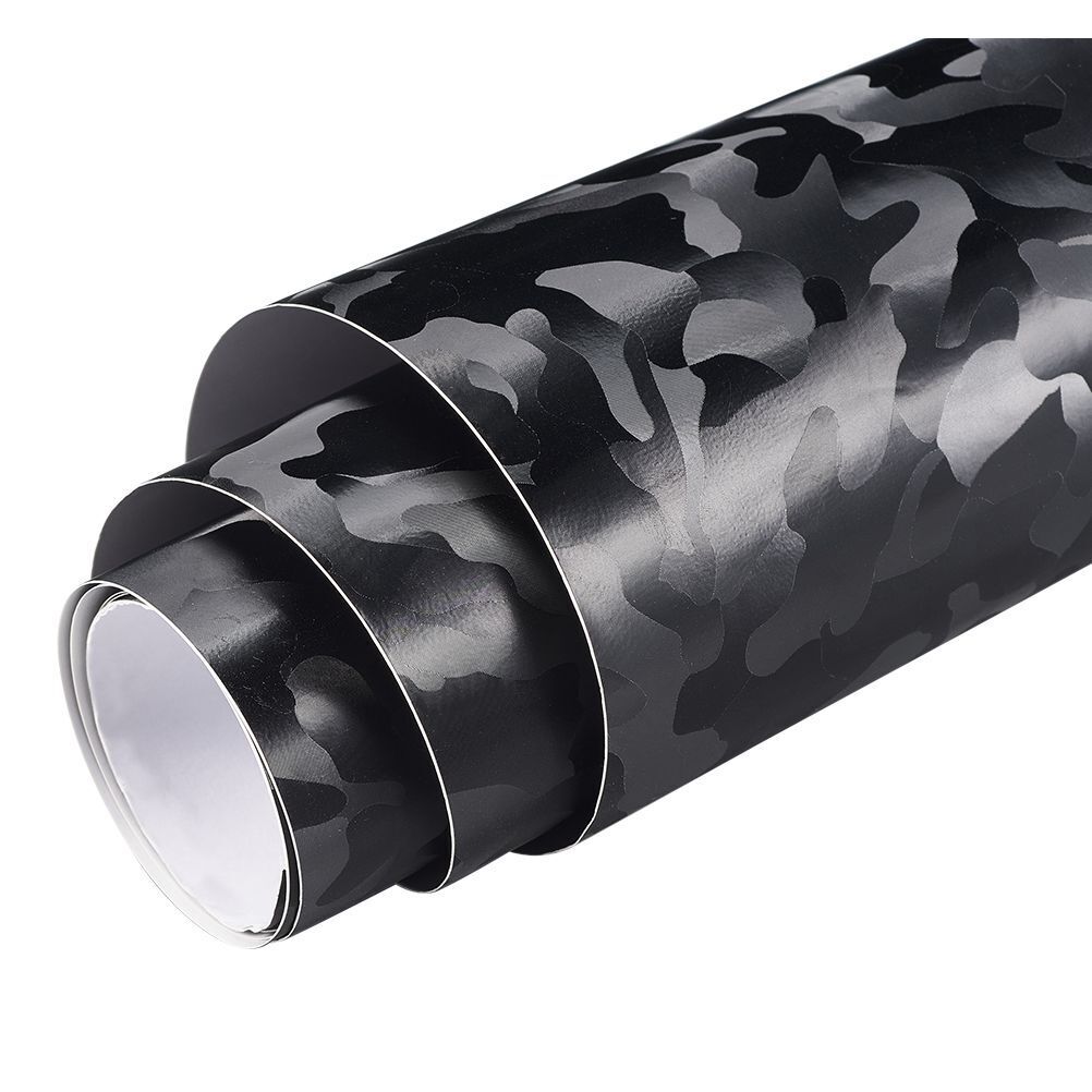 Car Styling Stickers PVC 3D Ghost Black Camouflage Vinyl Wraps Motorcycle Decals