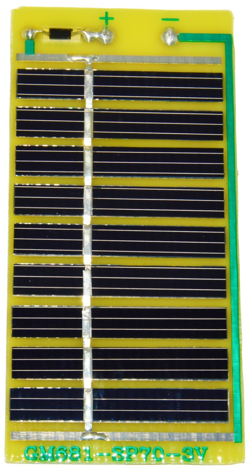 53x109mm Solar Cell, Voltage 5.0V (Voc), Current 60mA Isc (Typ), Screw Terminals