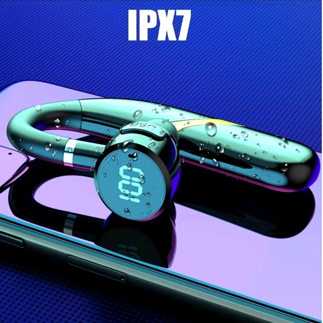 Wireless Bluetooth 5.0 Earpiece Headset Driving Trucker Earbuds Noise Cancelling