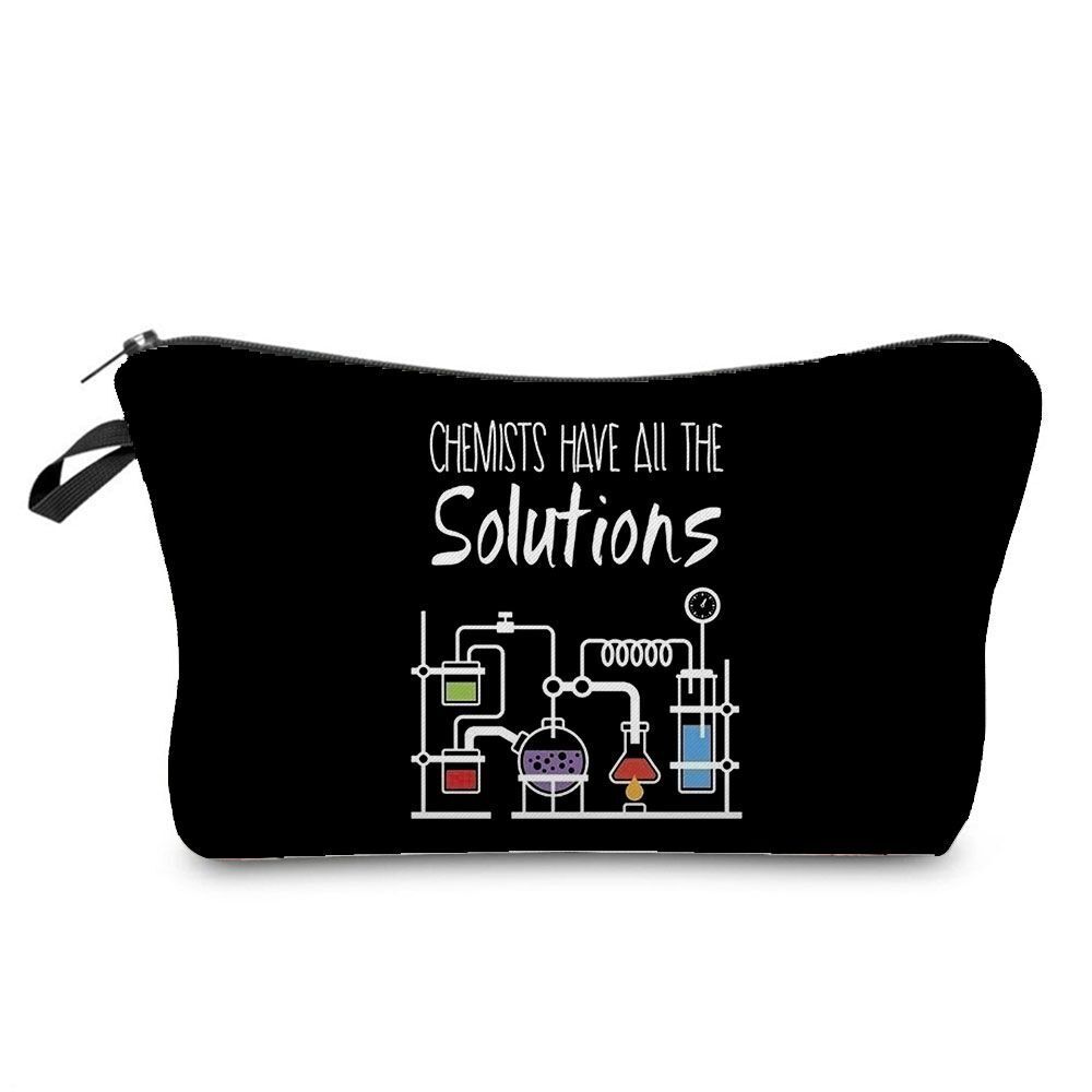 Natural Science Printed Student Pencil Case Teacher Cosmetic Storage Toilet Bag