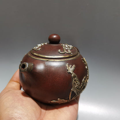vintage china yixing purple clay teapot zisha ceremony cute teaware collectible